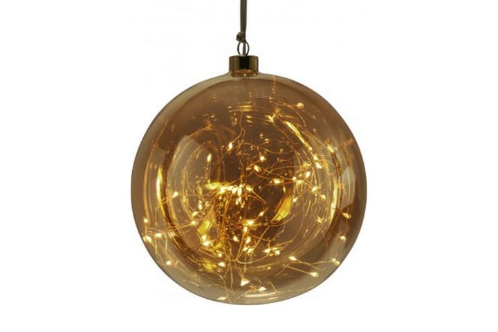 Glaskula Glow 20 cm LED Amber - Star Trading - Inredning - Dekoration & inredningsdetaljer - Julpynt & juldekoration - Julgranspynt