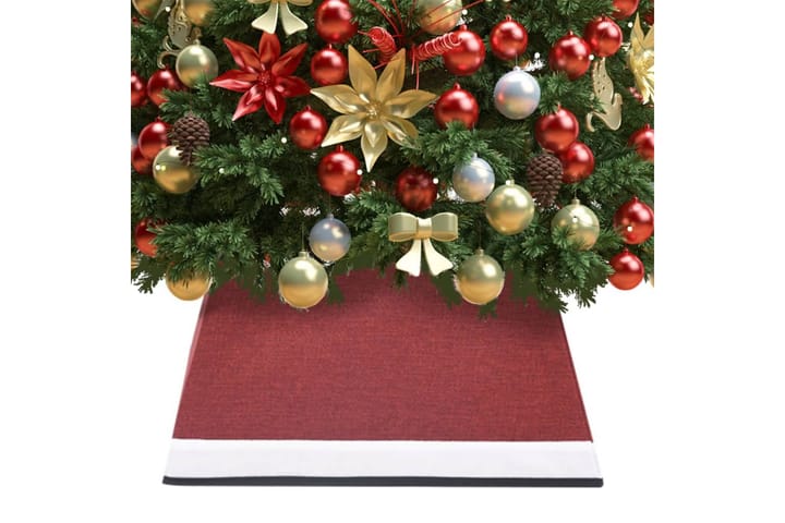 Julgranskrage röd och vit 48x48x25 cm - Röd - Inredning - Dekoration & inredningsdetaljer - Julpynt & juldekoration