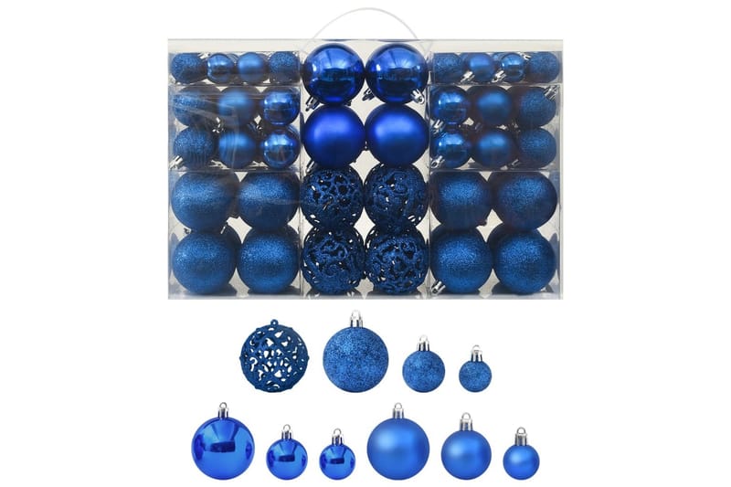 Julgranskulor 100 st blå