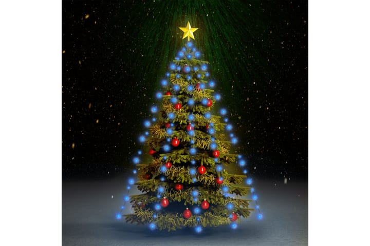 Ljusnät för julgran 180 lysdioder blå 180cm - Blå - Inredning - Dekoration & inredningsdetaljer - Julpynt & juldekoration