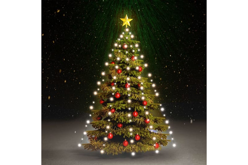 Ljusnät för julgran 180 lysdioder kallvit 180 cm - Vit - Inredning - Dekoration & inredningsdetaljer - Julpynt & juldekoration - Julgranspynt