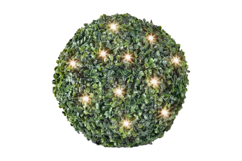 Buxbom Boll Konstgjord Löv Topiary 30 cm Sol LED tråd 2 st - Grön - Inredning - Dekoration & inredningsdetaljer - Konstväxt & plastblommor
