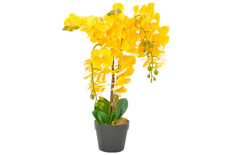 Konstväxt Orkidé med kruka 60 cm gul - Grön - Förvaring - Skåp - Förvaringsskåp