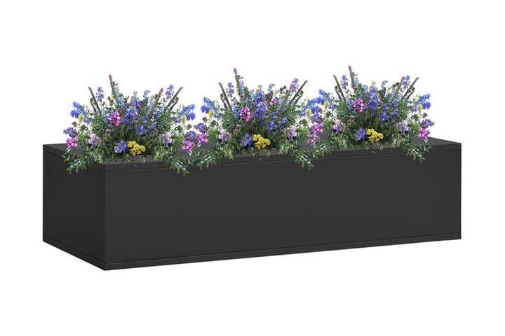 Blomlåda för kontor antracit 90x40x23 cm stål - Grå - Förvaring - Hylla - Blomhylla & blomstativ
