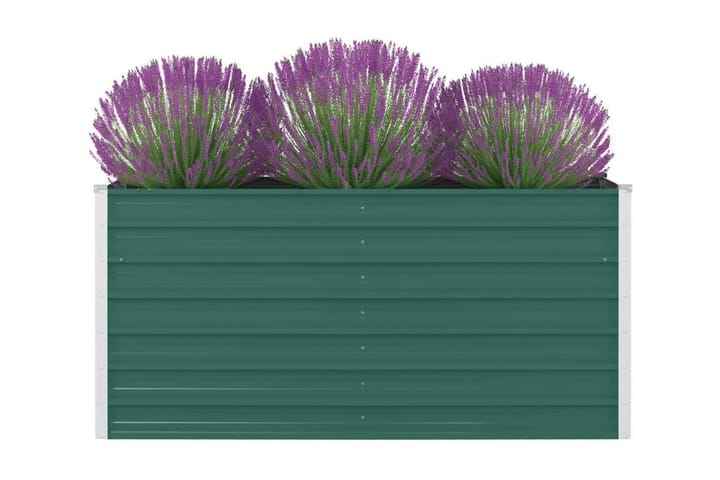 Odlingslåda 160x80x77 cm galvaniserat stål grön - Grön - Utemöbler & utemiljö - Balkong & altan - Balkongodling - Blomlåda & balkonglåda
