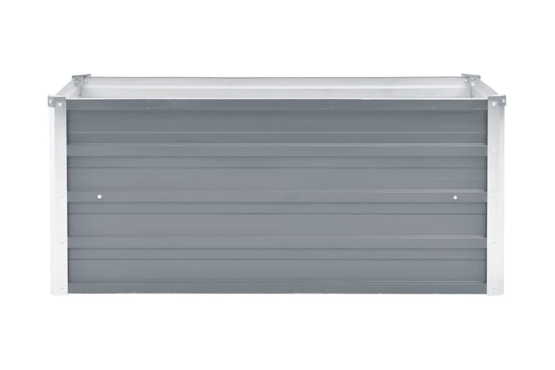 Odlingslåda upphöjd galvaniserat stål 100x40x45 cm grå - Grå - Inredning - Dekoration & inredningsdetaljer - Krukor & ytterkrukor - Utomhuskruka