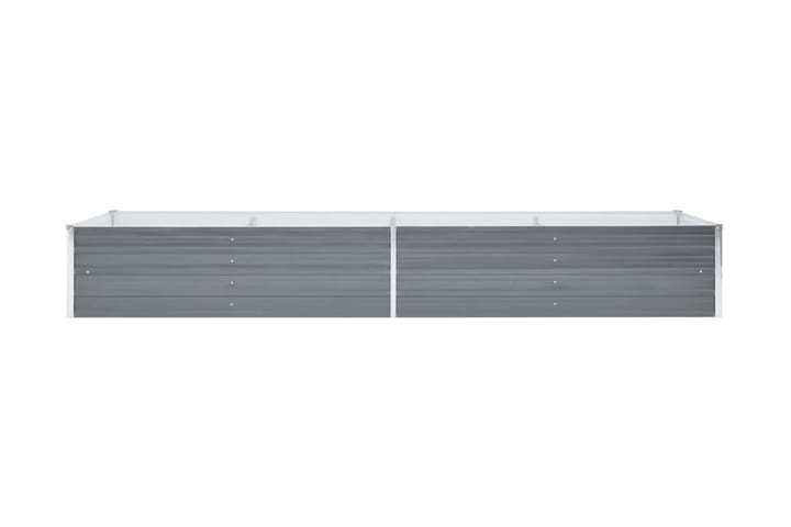Odlingslåda upphöjd galvaniserat stål 320x80x45 cm grå - Grå - Inredning - Dekoration & inredningsdetaljer - Krukor & ytterkrukor - Utomhuskruka