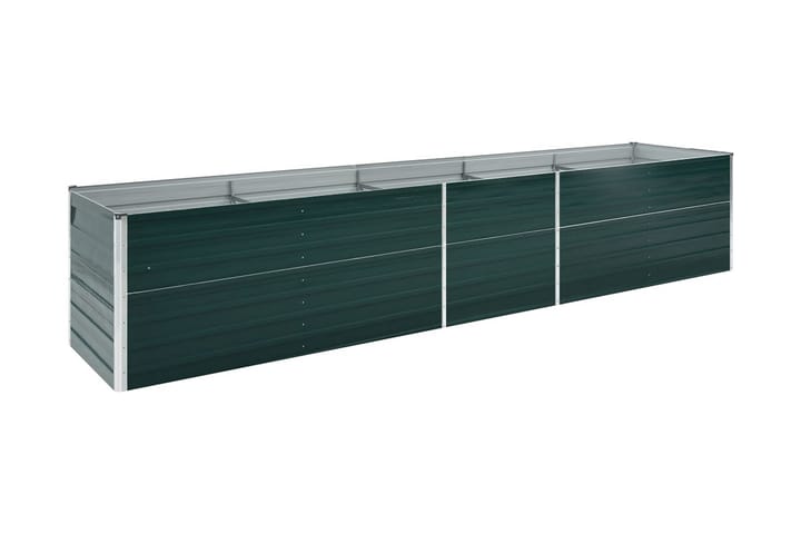 Odlingslåda upphöjd galvaniserat stål 400x80x77 cm grön - Grön - Inredning - Dekoration & inredningsdetaljer - Krukor & ytterkrukor - Utomhuskruka