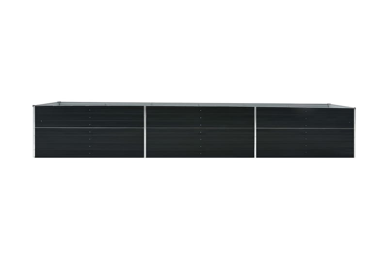 Odlingslåda upphöjd galvaniserat stål 480x80x77 cm antracit - Grå - Inredning - Dekoration & inredningsdetaljer - Krukor & ytterkrukor - Utomhuskruka