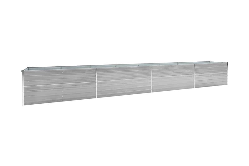 Odlingslåda upphöjd galvaniserat stål 600x80x77 cm grå - Grå - Inredning - Dekoration & inredningsdetaljer - Krukor & ytterkrukor - Utomhuskruka