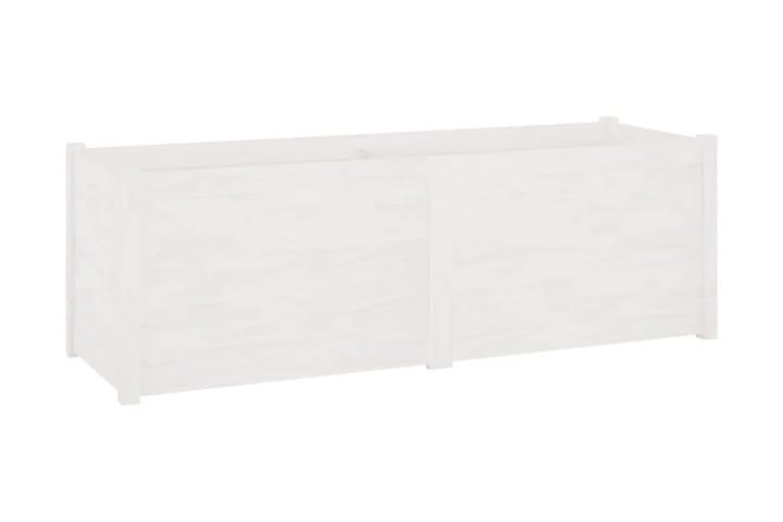 Odlingslåda vit 150x50x50 cm massiv furu - Vit - Utemöbler & utemiljö - Balkong & altan - Balkongodling - Blomlåda & balkonglåda