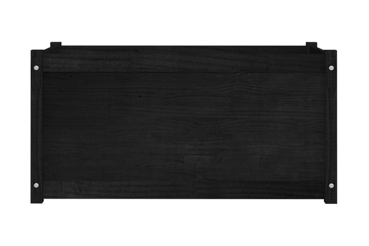 Odlingslådor 2 st svart 100x50x50 cm massiv furu - Svart - Inredning - Dekoration & inredningsdetaljer - Krukor & ytterkrukor - Utomhuskruka