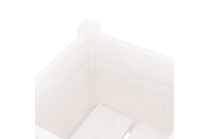 Odlingslådor 2 st vit 31x31x70 cm massiv furu - Vit - Inredning - Dekoration & inredningsdetaljer - Krukor & ytterkrukor - Utomhuskruka