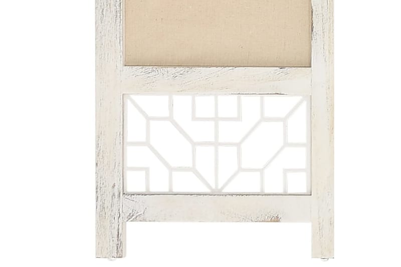 4-Panel Room Divider Cream 140x165 cm Fabric - Kräm - Inredning - Dekoration & inredningsdetaljer - Rumsavdelare