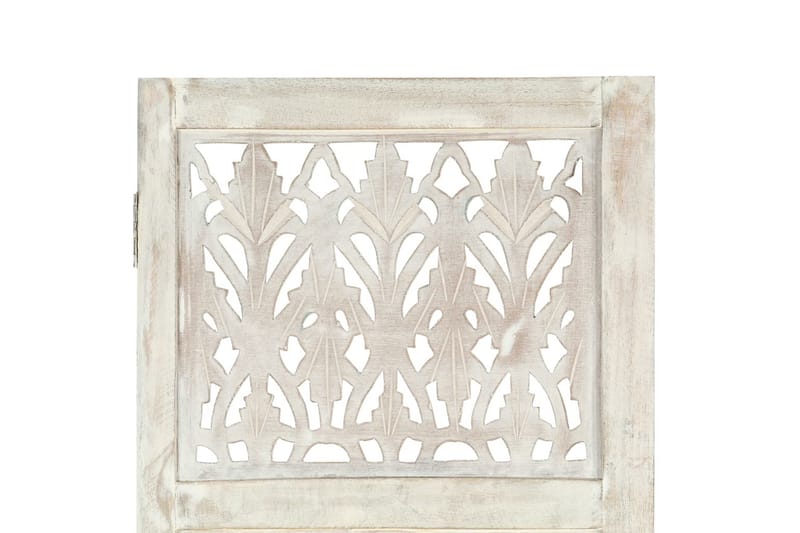 Rumsavdelare 3 paneler handsnidad vit 120x165 cm mangoträ - Vit - Inredning - Dekoration & inredningsdetaljer - Rumsavdelare