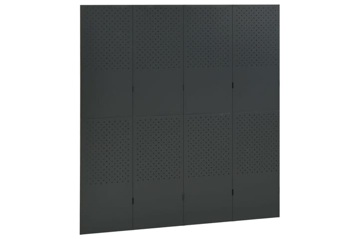 Rumsavdelare 4 paneler 2 st antracit 160x180 cm stål - Antracit - Inredning - Dekoration & inredningsdetaljer - Rumsavdelare
