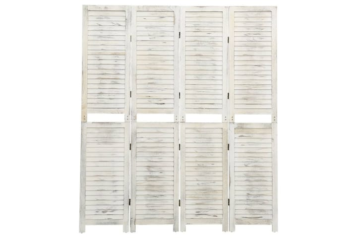 Rumsavdelare 4 paneler antikvit 140x165 cm trä - Vit - Inredning - Dekoration & inredningsdetaljer - Rumsavdelare