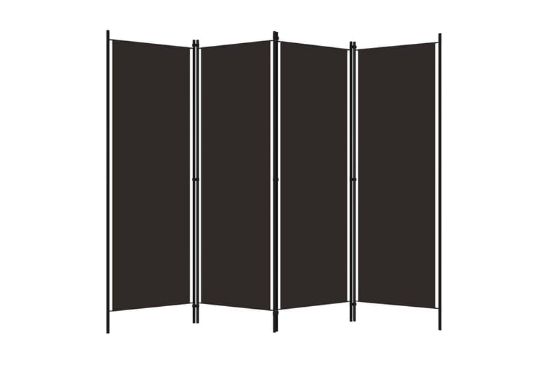 Rumsavdelare 4 paneler brun 200x180 cm - Brun - Inredning - Dekoration & inredningsdetaljer