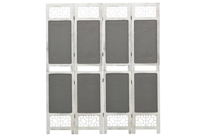 Rumsavdelare 4 paneler grå 140x165 cm tyg - Grå - Inredning - Dekoration & inredningsdetaljer - Rumsavdelare