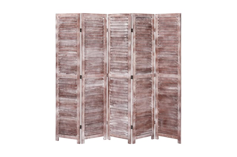 Rumsavdelare 5 paneler brun 175x165 cm trä - Brun - Inredning - Dekoration & inredningsdetaljer - Rumsavdelare