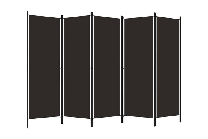 Rumsavdelare 5 paneler brun 250x180 cm - Brun - Inredning - Dekoration & inredningsdetaljer - Rumsavdelare