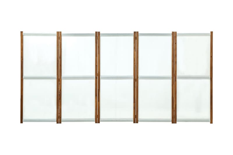 Rumsavdelare 5 paneler gräddvit 350x170 cm - Vit - Inredning - Dekoration & inredningsdetaljer - Rumsavdelare
