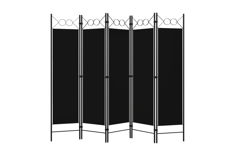Rumsavdelare 5 paneler svart 200x180 cm - Svart - Inredning - Dekoration & inredningsdetaljer - Rumsavdelare - Skärmvägg