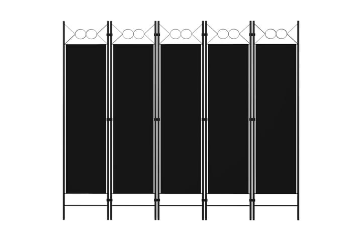 Rumsavdelare 5 paneler svart 200x180 cm - Svart - Inredning - Dekoration & inredningsdetaljer - Rumsavdelare
