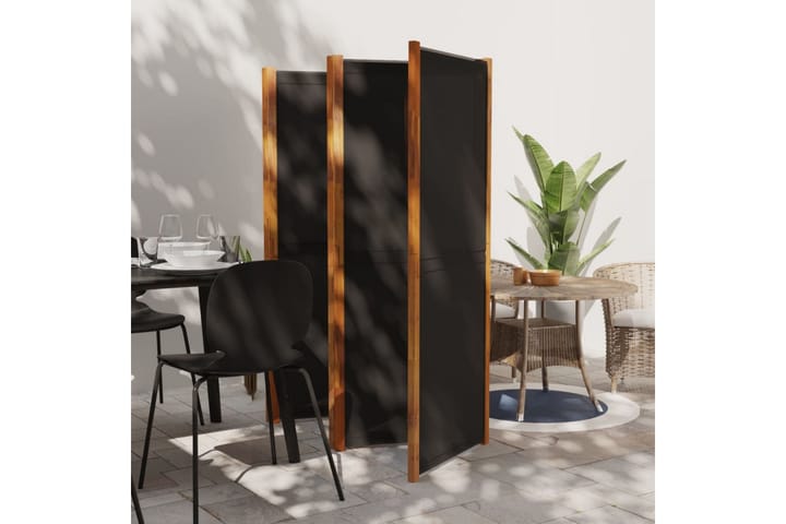 Rumsavdelare 5 paneler svart 350x180 cm - Svart - Inredning - Dekoration & inredningsdetaljer - Rumsavdelare - Skärmvägg