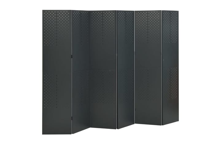 Rumsavdelare 6 paneler 2 st antracit 240x180 cm stål - Grå - Inredning - Dekoration & inredningsdetaljer - Rumsavdelare - Vikskärm