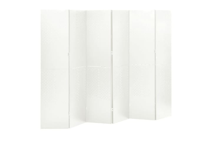 Rumsavdelare 6 paneler 2 st vit 240x180 cm stål - Vit - Inredning - Dekoration & inredningsdetaljer - Rumsavdelare