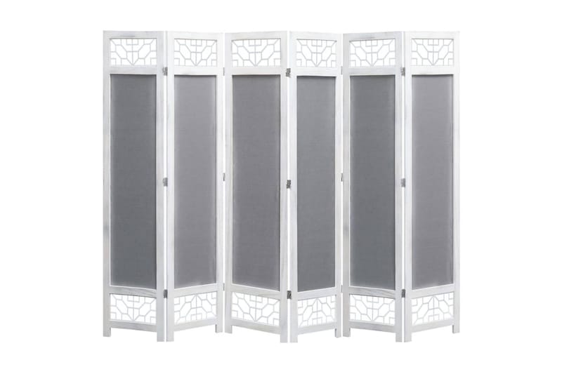 Rumsavdelare 6 paneler grå 210x165 cm tyg - Grå - Inredning - Dekoration & inredningsdetaljer - Rumsavdelare - Skärmvägg