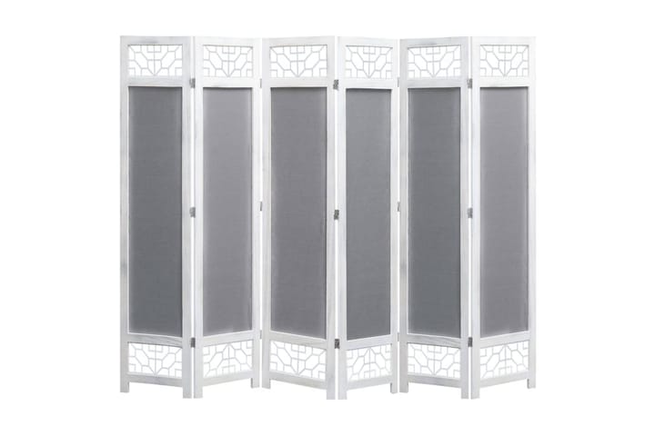 Rumsavdelare 6 paneler grå 210x165 cm tyg - Grå - Inredning - Dekoration & inredningsdetaljer - Rumsavdelare