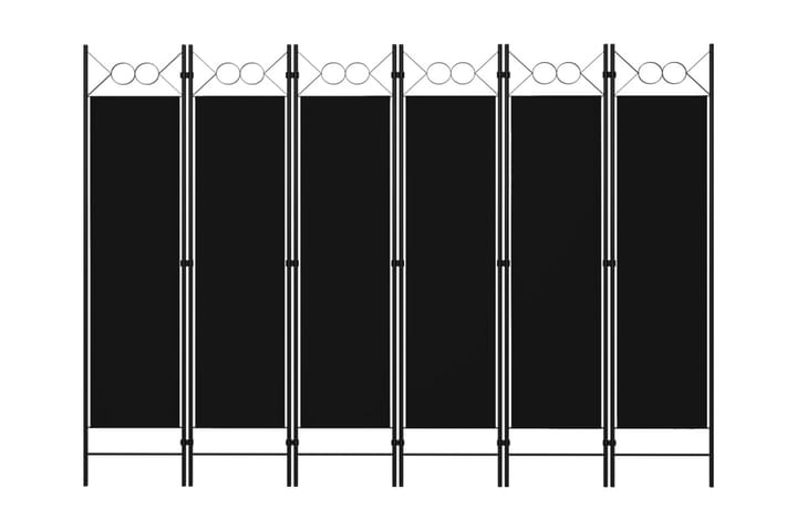 Rumsavdelare 6 paneler svart 240x180 cm - Svart - Inredning - Dekoration & inredningsdetaljer - Rumsavdelare