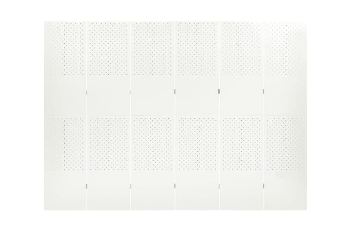 Rumsavdelare 6 paneler vit 240x180 cm stål - Vit - Inredning - Dekoration & inredningsdetaljer - Rumsavdelare - Vikskärm