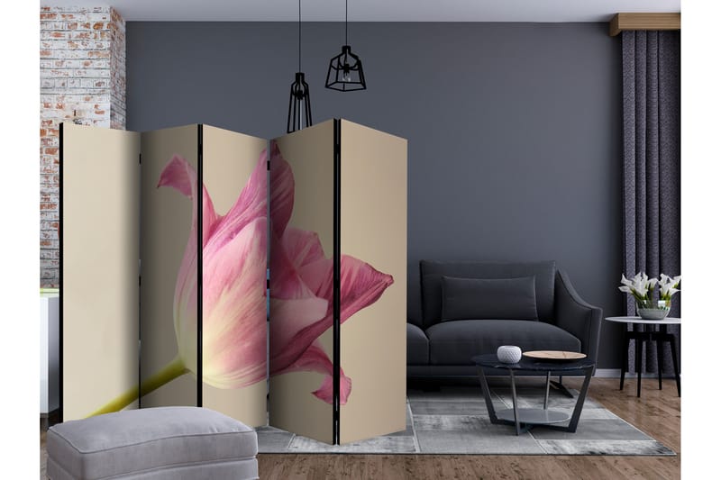 Rumsavdelare - Pink tulip II 225x172 - Artgeist sp. z o. o. - Inredning - Dekoration & inredningsdetaljer - Rumsavdelare