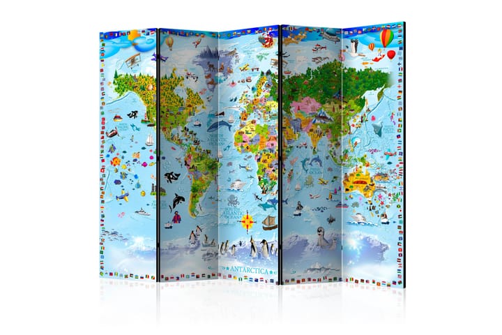 Rumsavdelare World Map For Kids 225x172 - Artgeist sp. z o. o. - Inredning - Dekoration & inredningsdetaljer - Rumsavdelare