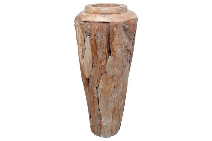 Dekorativ vas 40x100 cm massiv teak - Brun - Inredning - Dekoration & inredningsdetaljer - Vas