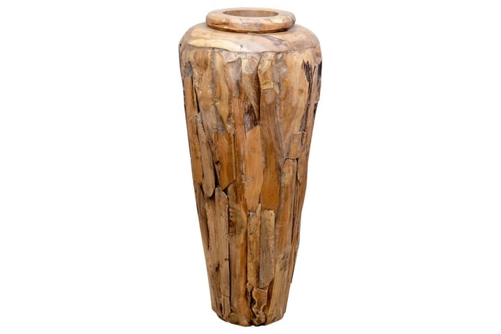 Dekorativ vas 40x80 cm massiv teak - Brun - Inredning - Dekoration & inredningsdetaljer - Vas - Blomvas