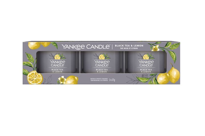 Doftljus Filled Votive Black Tea & Lemon 3-pack - Yankee Candle - Inredning - Ljus & dofter - Rumsdoft & luftfräschare - Doftljus