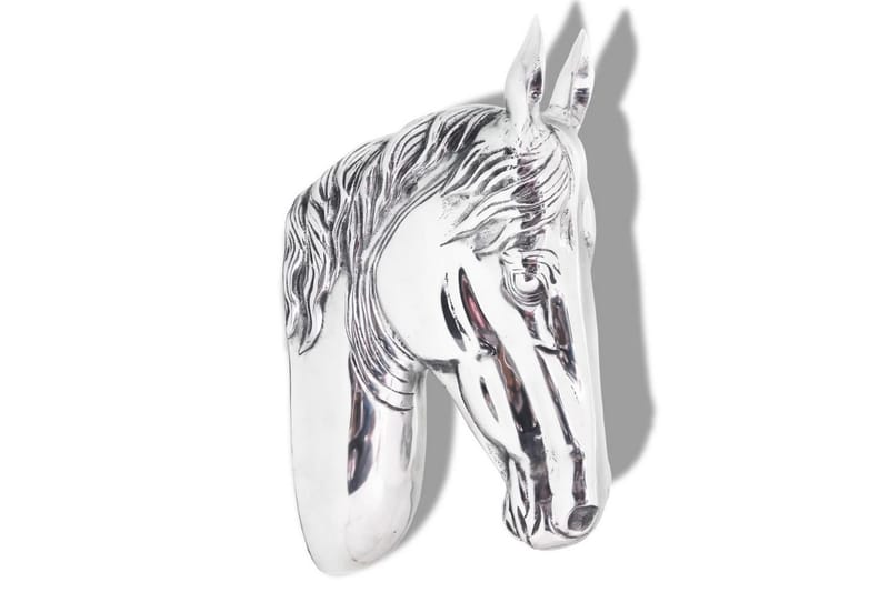 Väggmonterad hästhuvud-dekoration aluminium silver - Silver - Inredning - Dekoration & inredningsdetaljer