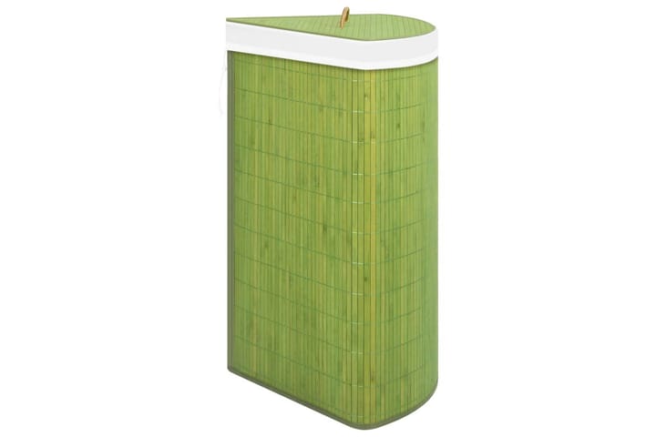 Tvättkorg för hörn bambu grön 60 L - Grön - Inredning - Förvaringslådor & korgar - Tvättkorg