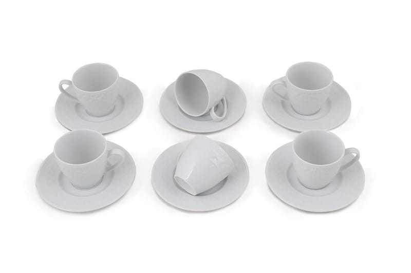 Kaffekoppset Kütahya 12 Delar - Porslin/Vit - Inredning - Husgeråd & kökstillbehör - Porslin