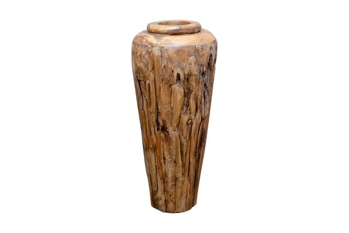 Dekorativ vas 40x100 cm massiv teak - Brun - Inredning - Krukor & vaser - Vaser
