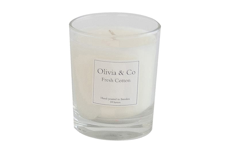 Doftljus Fresh Cotton Vit - Olivia & Co - Inredning - Ljus & dofter - Rumsdoft & luftfräschare - Doftljus