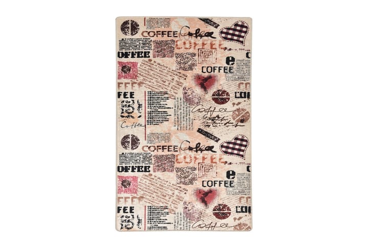 Matta Koffie 80x150 cm - Flerfärgad/Sammet - Inredning - Mattor - Små mattor