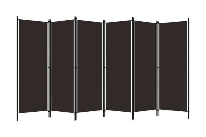 Rumsavdelare 6 paneler brun 300x180 cm - Brun - Inredning - Småmöbler - Rumsavdelare