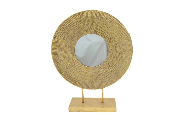 Spegel Metallram På Fot Guld Ø50 cm - Guld - Inredning - Spegel - Bordsspegel