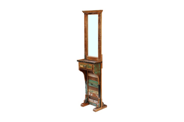 Hallspegel massivt återvunnet trä 47x23x180 cm - Flerfärgad - Inredning - Spegel - Golvspegel