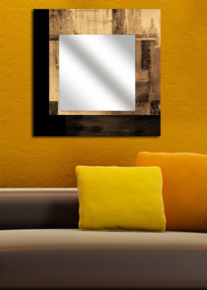 Dekorspegel 50x50 cm - Flerfärgad - Inredning - Spegel - Väggspegel